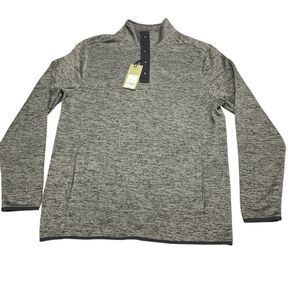 Goodfellow & Co Men's Fleece 1/4 Snap Sweater Pullover Sz M Thunder Gray $29.99